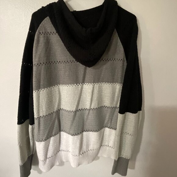 Women's Casual Long Sleeve Zip Up Hooded Sweatshirt W/ Pockets Light XXL Grey - Picture 3 of 7